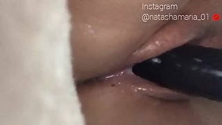 MUST WATCH WET PUSSY CREAMING ON THAT DILDO AS SHE KEEPS GRINDING ON AND ON