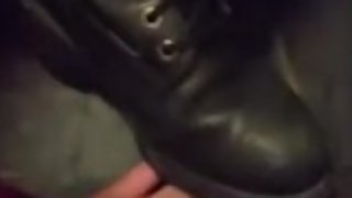 candid dirty boots hard crush teen unaware crush hand unknown trample