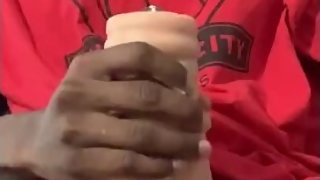 college teen creams pocket pussy while roommate is gone