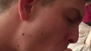 Giving daddy the sloppiest blow job for his birthday