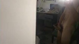 Ripped skinny white boy jerking for you