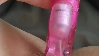 Solo Young Girl Teases with Dildo