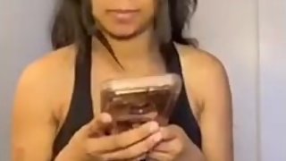 Ebony flashing big tits on periscope part 4