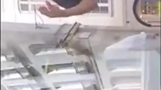 INSANE Juicy ass in tight leggings followed by Voyeur