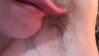 Horny Hairy Hippie Girl Licks Armpits