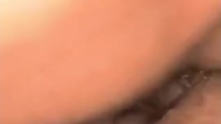 College teen gets creampied in a car