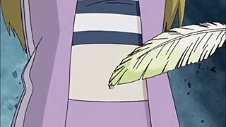 Tickle belly button anime